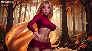 CUTE BLONDE BOUNCES HUGE TITS AND HARD NIPPLES IN SEXY OUTFIT!