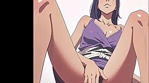 hentai girlfriend fingers her wet pussy solo homemade fingering frenzy