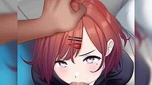 Idolmaster Madoka Delivers Cute POV Blowjob With Beautiful Asian Hentai Techniques