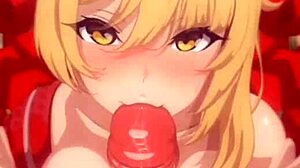 Russian anime babe delivers massive titjob explosion