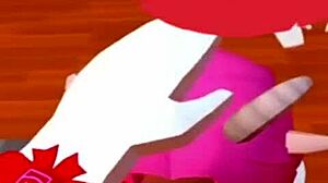 This anime recroom slut eagerly sucks cock then rides it hard