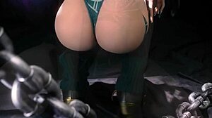 jolyne sex doll's massive ass gets toyed hard