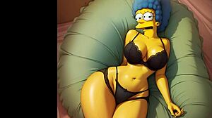 whoa Marge Simpson ser så hot nøgen og super sensuel ud i denne erotiske Simpsons-scene