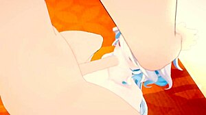 Furina sucks cum loads dry mouth to wet pussy creampie