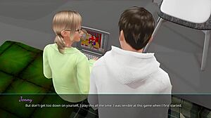 Horny Redhead's Big Tits Press Against You While Kissing in Park 3D Hentai Gameplay