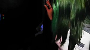 Latina Schoolgirl Slut Gloryhole Fucks Three Strangers in Cabins