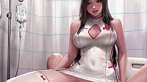 whoa sexy korean nurse 😍 goes wild for that monster cock in hospital room 💦🍆