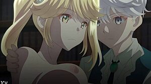 doesn't this big tits blonde anime babe's striptease make you wanna grab those huge boobs and ass?