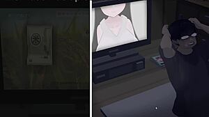Player trains ghost girl through hentai game creampie scenes