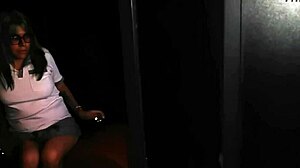 Latina Schoolgirl Slut Gloryhole Fucks Three Strangers in Cabins