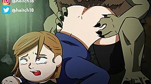 nobara gets her tight pussy wrecked by cursed spirit in rough animation preview