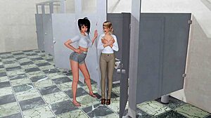 Horny Redhead's Big Tits Press Against You While Kissing in Park 3D Hentai Gameplay