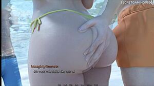 horny stepson grinds 12-inch monster cock on stepmom's huge ass cheeks while husband sleeps nearby in xenorav game