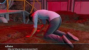 Horny Redhead's Big Tits Press Against You While Kissing in Park 3D Hentai Gameplay