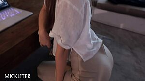 did your colleague jump on that thick cock right away for some rough pov pussy pounding?