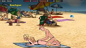 a stranger slathers sunscreen on me then slams huge cock for deep creampie surprise