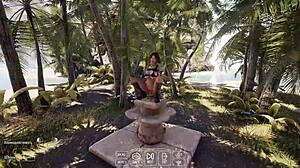 lara croft pussy lubes giant dildo lust awakens