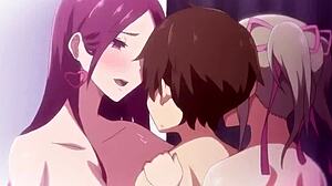 hentai anime friends share deep blowjobs creampies and big tits bouncing hd action