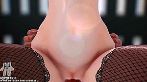 yowane haku pregnant oppai dances on big black monster cock