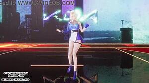 ahri sways seductive hips in kda mmd hot uncensored league dance for akali
