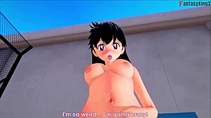 Kagome fucked hard on roof in Inuyasha full hentai movie