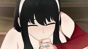 what if yor forger the horny milf wife gave deepest blowjob pov sucking like a pro whore?