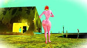 Cute Robot Doll Strips Teasing Her Curvy Ass in Closeup RTX 60FPS