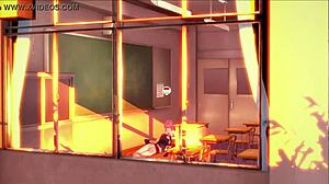 Futanari student craves teacher's deepthroat handjob release