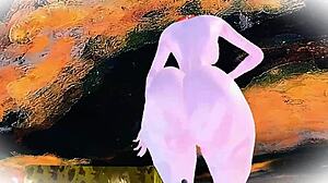 Cute Robot Doll Strips Teasing Her Curvy Ass in Closeup RTX 60FPS