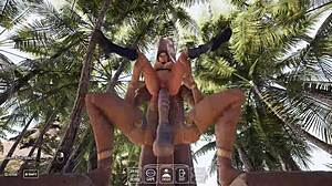 lara croft spreads legs ancient statue wakes fucks her hard anal creampie gangbang huge cock hentai game