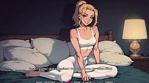 whoa my new blonde girlfriend shows off that massive curvy ass like a total tease doesn't she