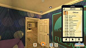 chloe bounces in jumping jacks during my sexy neighbour 2 ep2 gameplay