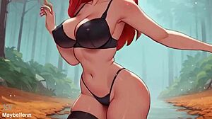 Latex Lingerie Big Boobs Hard Nipples Sexy Dance Thrills