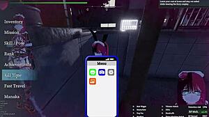 Manaka flashes toys publicly in town during SFM BDSM outdoor gameplay mod