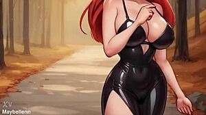 Latex Lingerie Big Boobs Hard Nipples Sexy Dance Thrills