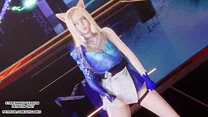 ahri sways seductive hips in kda mmd hot uncensored league dance for akali