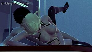 horny slut nicole gets fucked hard in lingerie at the office 3d 60fps