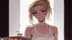 whoa my new blonde girlfriend shows off that massive curvy ass like a total tease doesn't she