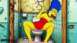 Married Housewife Fucked Through Gloryhole in Public Restroom