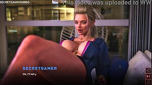 Stepmom's Secret Handjob for Stepson Alone in Living Room Tease