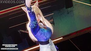 ahri sways seductive hips in kda mmd hot uncensored league dance for akali