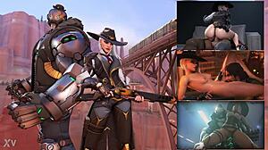 Overwatch Ashe's wildest fucks explode everywhere!