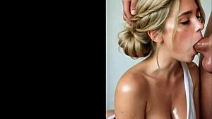 busty blonde sucks huge cock blowjob preview