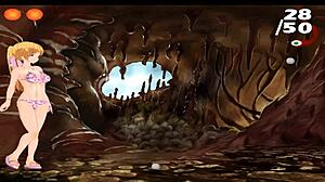 bold futanari feet worship on mellys monster hentai island game adventure