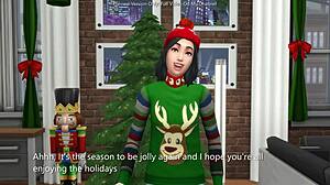 Horny Girlfriend Rides for Christmas Creampie in Sims 4 3D Animation