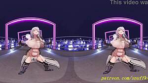 Noel sways seductively in VR180 3D Hololive hentai dance