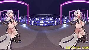 Noel sways seductively in VR180 3D Hololive hentai dance