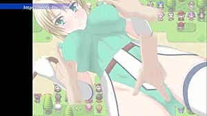japanese hentai game asian anime female knight boobs bound tight with rope