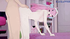 yuuki sakuna and nachoneko amashiro natsuki get close as vtuber hentai