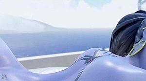 overwatch widowmaker's beach ass got me sooo horny!